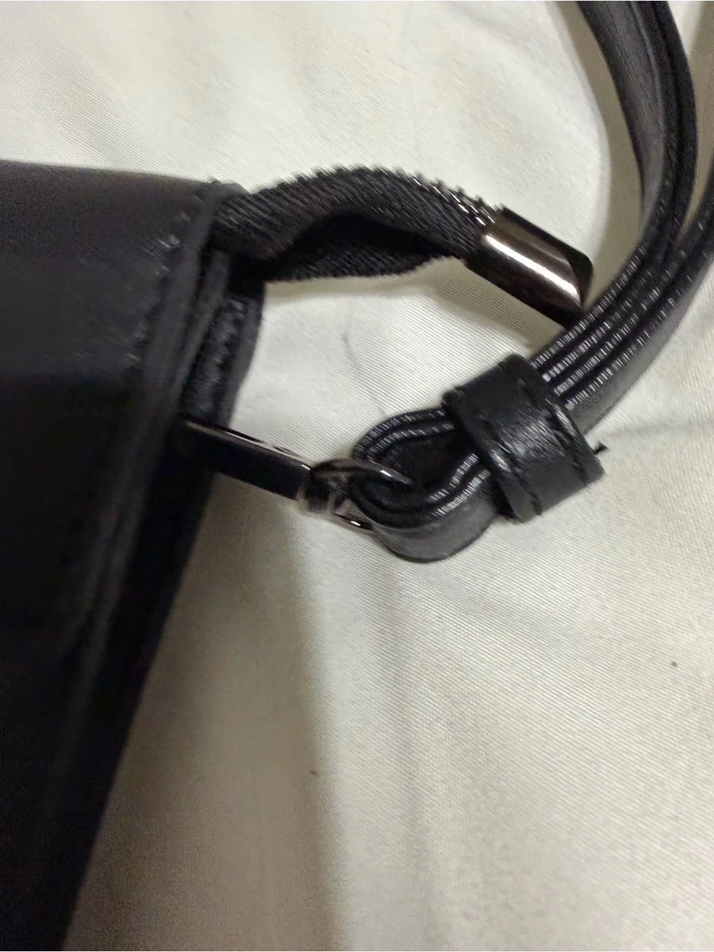 Classic Black Vegan Crossbody with Detachable Wristlet
